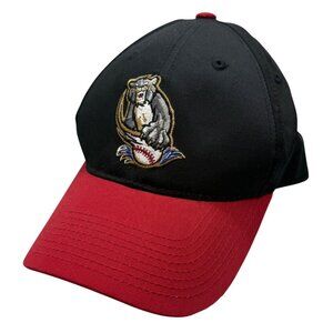 Sacramento RiverCats Black & Red Adjustable Baseball Cap Strapback Hook and Loop